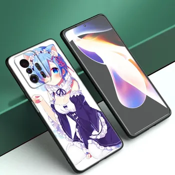 Аниме милый REM черный силиконовый чехол для телефона для Xiaomi Mi 9 SE 8 10T 11 12 13 Lite 9T 11T 12S 12T 13T 14 Pro 5G NE 11i 12X Xiaomi Mi 9 Lite