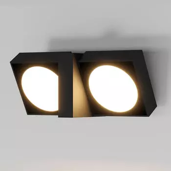 Уличный настенный светильник Elektrostandard Twin Twin черный (35170/D