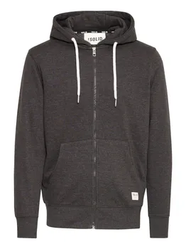 Толстовка с капюшоном на молнии !Solid Zip-Up Hoodie Chali, темно-серый
