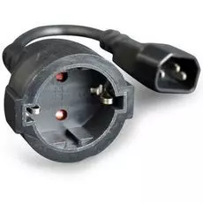 Кабель питания Gembird PC-SFC14M-01 15 см, C14-Shuko, черный для ИБП