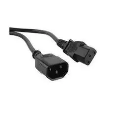 Кабель питания Hyperline PWC-IEC13-IEC14-1.0-BK монитор-компьютер IEC 320 C13 - IEC 320 C14 (3x0.75), 10A, 1 м