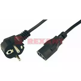 Кабель питания Rexant 11-1122 Евро 0.75мм 3М (PE) (с заземлением)