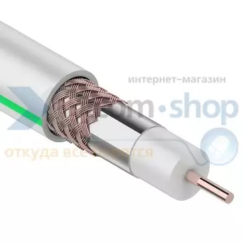 Кабель Rexant 01-2431-2-50 SAT 703B (75 Ом), CCS/Al/Al 75%, бухта 50м, белый