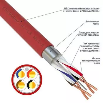 Кабель Rexant 01-4865-1 КПСВЭВнг(А)-LS 2x2x0,50мм (бухта 200 метров)