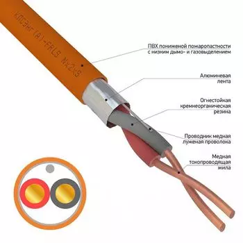 Кабель Rexant 01-4904-1 КПСЭнг(А)-FRLS 1x2x1,00мм (бухта 200 метров)