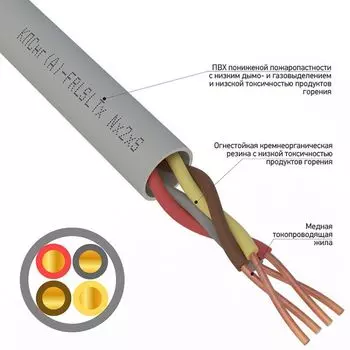 Кабель Rexant 01-4938 КПСнг(А)-FRLSLTx 2x2x0,75мм (бухта 200 метров)
