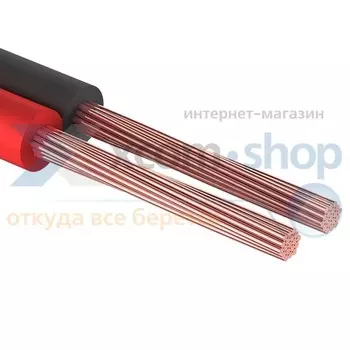Кабель Rexant 01-6101-3 2х0.25 мм, красно-черный, 100 м.