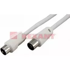 Кабель Rexant 18-0002 TV PLUG - TV JACK, 1.5м, белый