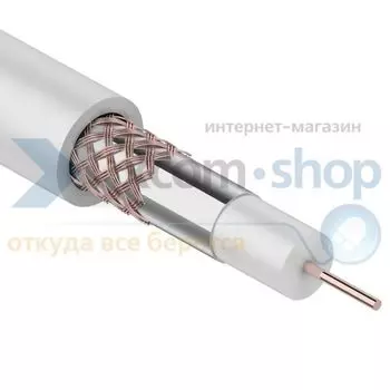 Кабель Rexant RG-59U+CU, (64%), 75 Ом, 305м., белый 01-2651