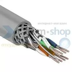 Кабель витая пара S/FTP 7 кат. 4 пары Rexant 01-0542 23AWG(0.57 мм), медь, одножильный (solid), внутренний, PVC, серый, уп/305м