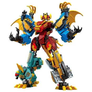 Holy Beast Toto Расписание Метаморфоза Меха Головоломка Похвальный блок Игрушки для мальчиков Without a box