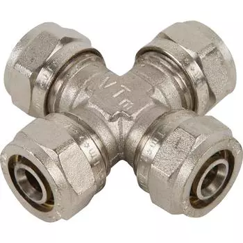 Крестовина Valtec 16x16x16x16 мм латунь VTM.341