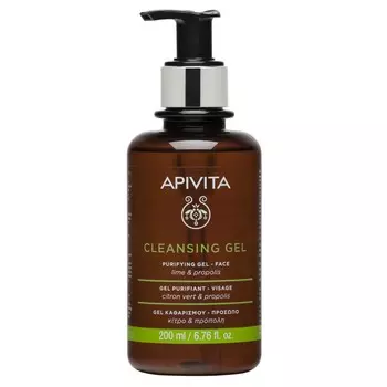 Apivita Очищающий гель для лица с лаймом и прополисом, 200 мл (Apivita, Cleansing)