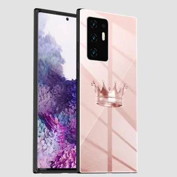 Чехол для телефона Samsung Galaxy S20 FE S21 S10 S9 S8 Note 20 Ultra 10 Plus 9, чехол из закаленного стекла, чехол розового цвета, принцесса королева Note 20 Ultra