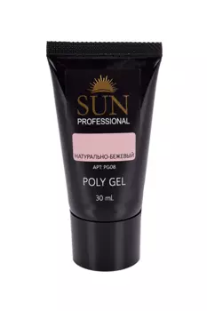 Полигель SUN Professional д/наращивания/дизайна/укрепления ногтей PG08 натур-беж 30 мл