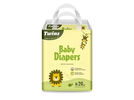 Подгузники детские Твинс M (6-11кг), 20 шт
