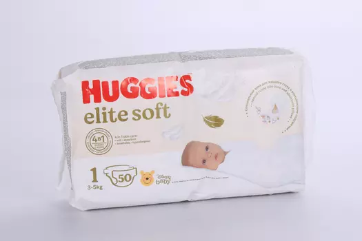 Подгузники HUGGIES Elite Soft 1 3-5 кг 50 шт