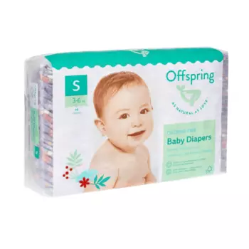 Подгузники Offspring S (3-6 кг), 48 шт, Космос