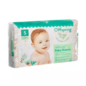Подгузники Offspring S (3-6 кг), 48 шт, Ананасы