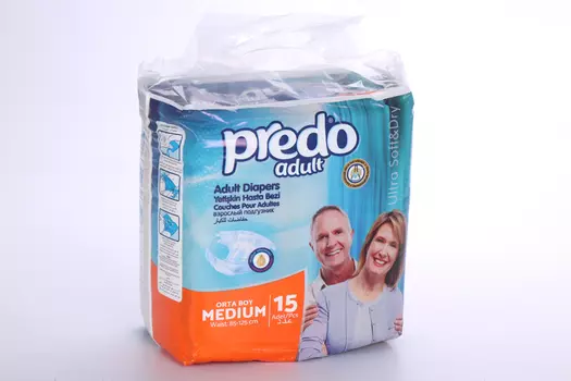 Подгузники PREDO д/взрослых р M, 15 шт