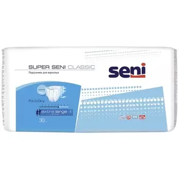 Подгузники Seni SUPER Classic Extra Large д/взрослых, 30 шт