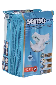 Подгузники д/взрослых Senso MED Standart Plus р M (70-120 см) , 10 шт