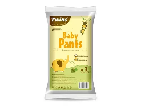 Подгузники-трусики детские Твинс XL (15-25кг), 3 шт