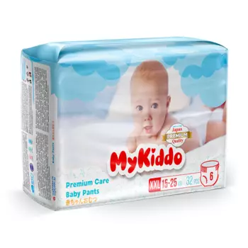 Подгузники-трусики MyKiddo Premium д/детей XXL (15-25 кг), 32 шт