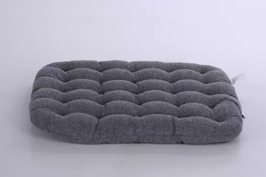 Подушка BIO-TEXTILES ортопед д/медитаций с лузгой гречихи съемный чехол серый