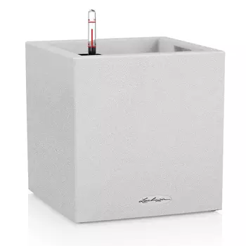 Кашпо с автополивом Lechuza Canto Stone кварцевый 30x30x31 см