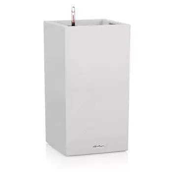 Кашпо с автополивом Lechuza Canto Stone кварцевый 30x30x57 см