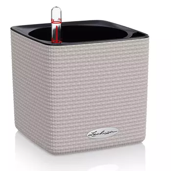 Кашпо с автополивом Lechuza Cube Color бежевый 14x14x14 см