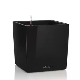 Кашпо с автополивом Lechuza cube premium 30см чёрное