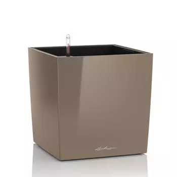 Кашпо с автополивом Lechuza Cube Premium 40 см серо-коричневый