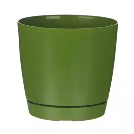 Кашпо Prosperplast coubi 12см оливковое