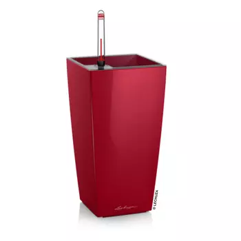 Кашпо с автополивом Lechuza Maxi-Cubi 14x14x26 бордо