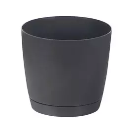 Кашпо Prosperplast coubi 18см графит