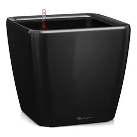 Кашпо с автополивом Lechuza Quadro LS 43 см Чёрное