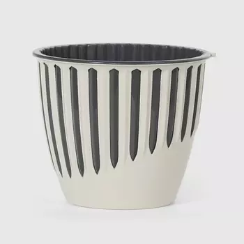 Кашпо Serinova Piano с вкладышем 16,5x16,5x14,5 см бежевый
