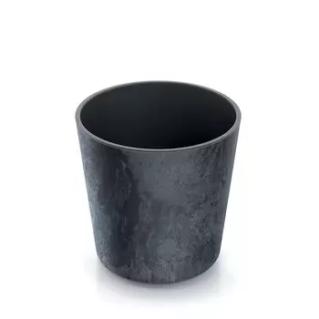 Кашпо Urbi round антрацитовое 30х29 см
