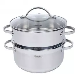 Кастрюля Fissman Lorett 3,0 л со вставкой-пароваркой