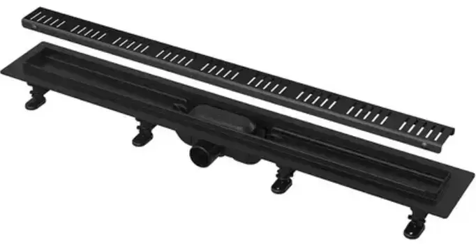 Душевой лоток «AlcaPlast» APZ10BLACK750M боковой выпуск чёрный матовый