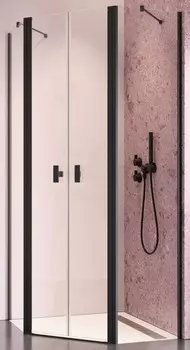 Душевое ограждение «Radaway» Nes Black PTD 80/100 многоугольный прозрачный/чёрный без поддона