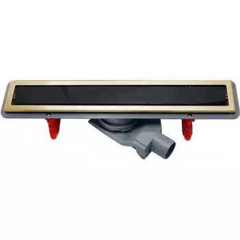 Душевой лоток «Pestan» Confluo Premium Line 550 13100115 боковой выпуск Black Glass/Gold