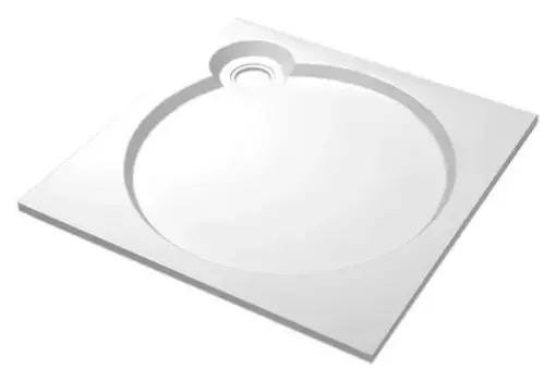 Душевой поддон «Cezares» TRAY-S-A-90-56-W 90/90 низкий из литьевого мрамора квадратный без сифона белый (Bianco)