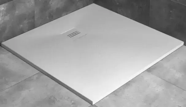 Душевой поддон «Radaway» Kyntos C white 100/100 низкий из литьевого мрамора квадратный без сифона