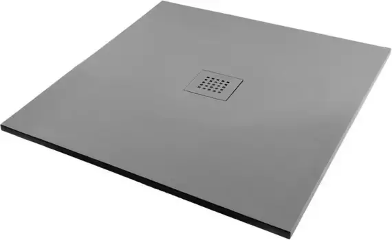 Душевой поддон «Starohome» Solid С0006248 90/80 низкий из литьевого мрамора прямоугольный Grey Matt без сифона