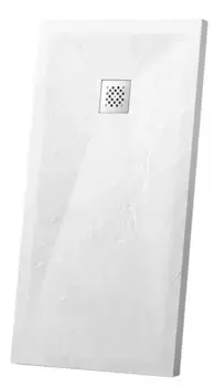 Душевой поддон «Vincea» VST-4SR8010W 100/80 низкий из литьевого мрамора прямоугольный белый матовый без сифона