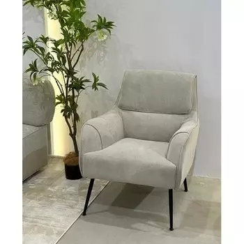 Кресло M-City MAGDA Cato-16 серый, ткань / черный каркас