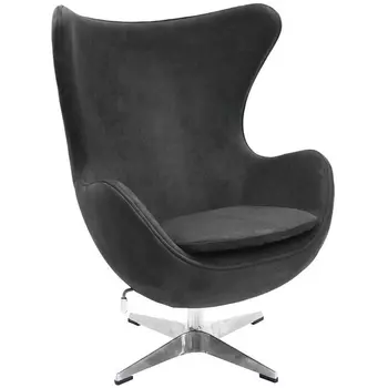 Кресло графит, искусственная замша Bradex Home Egg Chair FR 0642